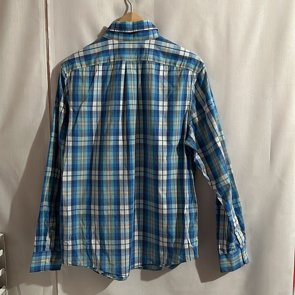 Men’s Vineyard Vines Blue and Green Plaid Button Down Shirt - Med - Picture 4 of 4